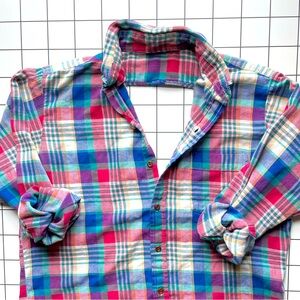 Urban Renewal flannel shirt with remade cut-out back